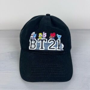 BT21 Line Friends Black Korea K POP Kawaii Baseball Hat Cap